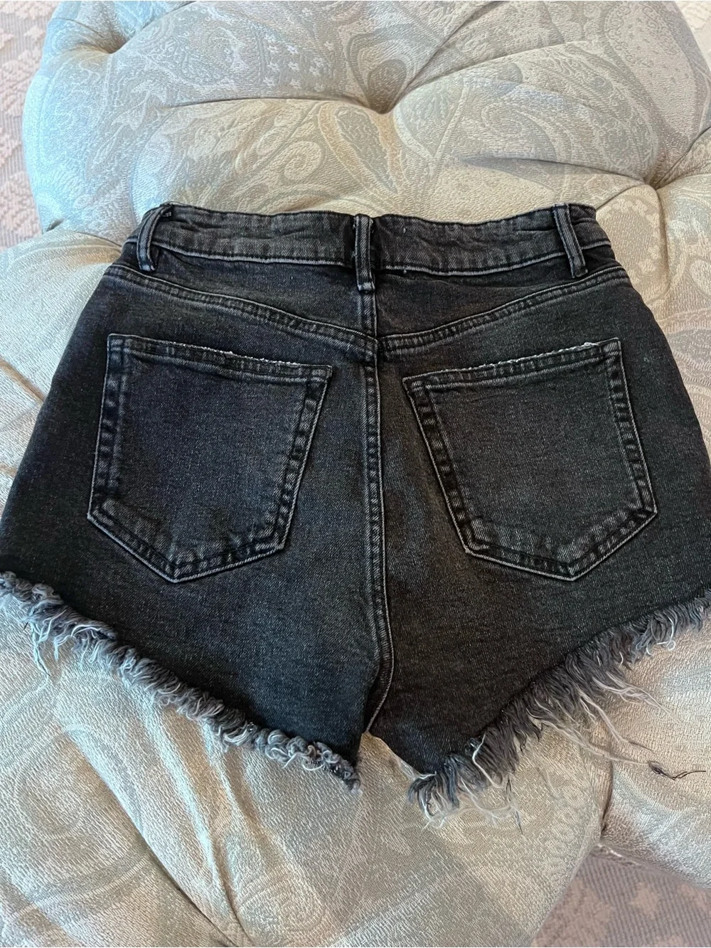 Women'sDistressed Black Denim Shorts